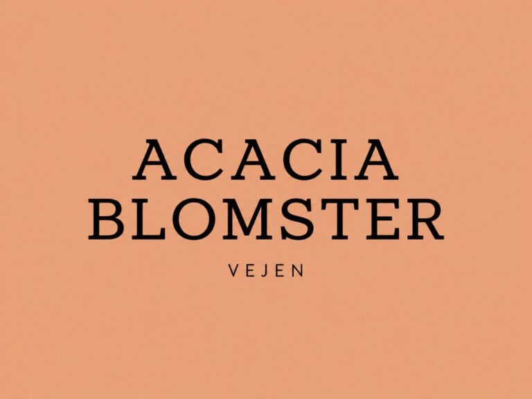 Acacia Blomster Vejen
